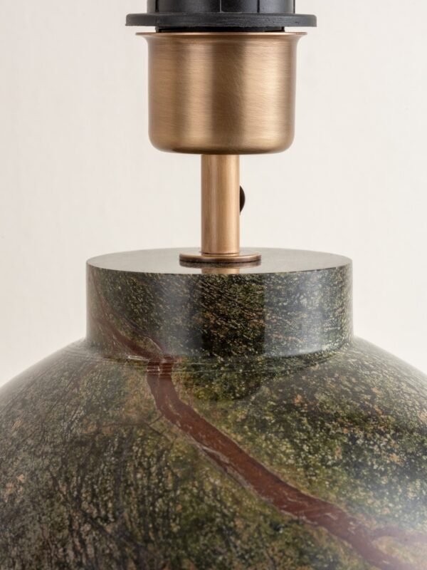 Editions marble lamp with + plaster shade - Image 5