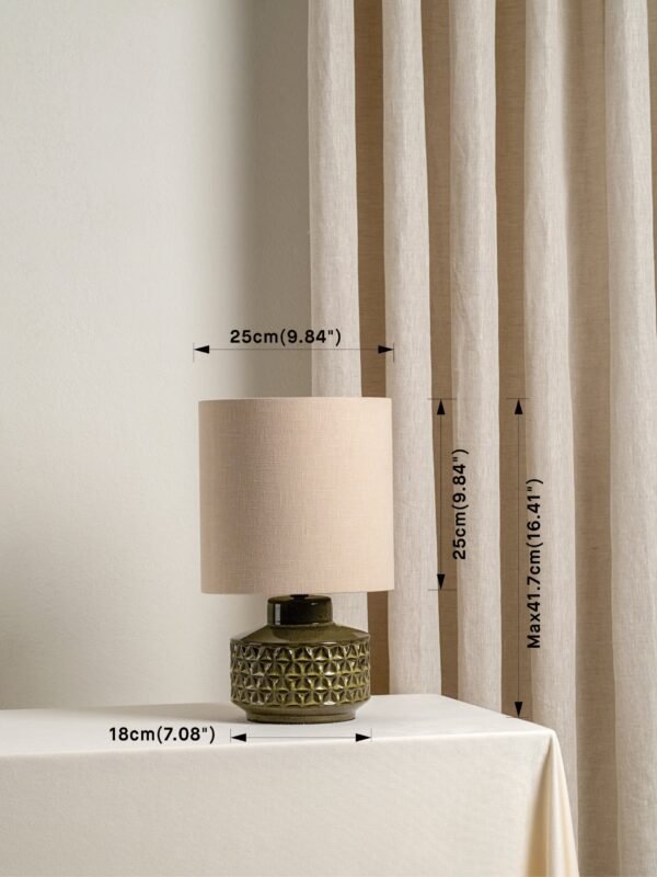 Filaree - short green glazed ceramic table lamp - Image 7
