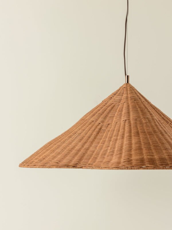 Bardi - 1 light oversized scalloped rattan pendant - Image 6