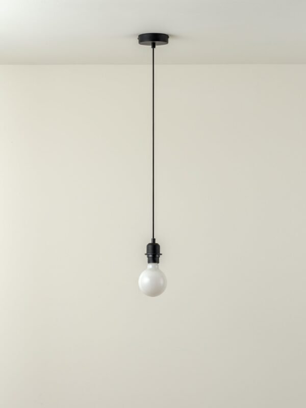 Capel - 1 light matt black drop cap lampholder kit - Image 2