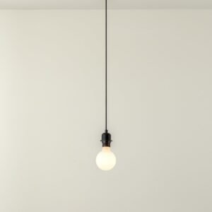 Capel - 1 light matt black drop cap lampholder kit