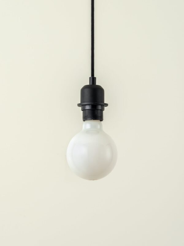 Capel - 1 light matt black drop cap lampholder kit - Image 4