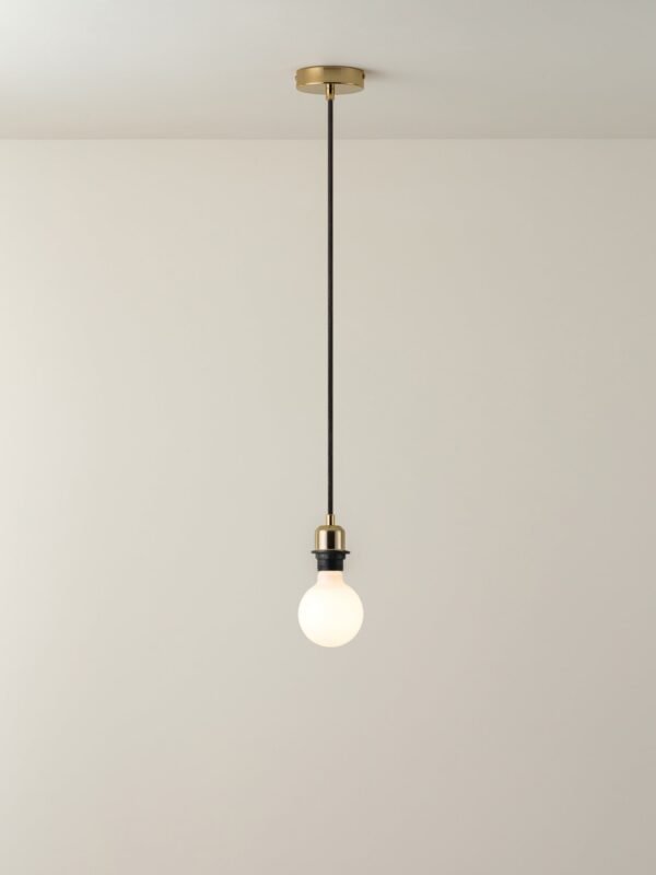 Capel - 1 light brass drop cap lampholder kit