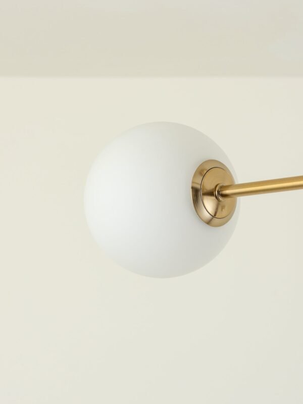 Chelso - 4 light brass and opal flush - Image 5