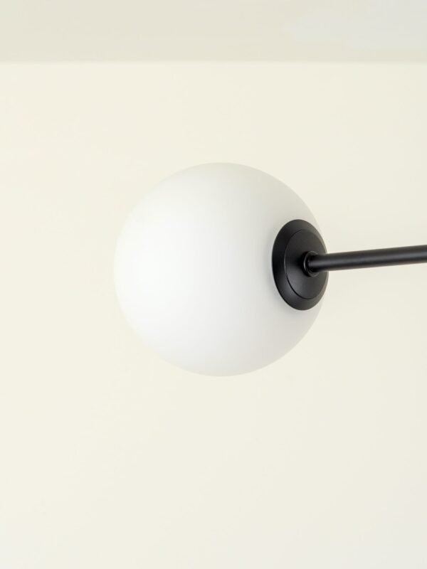 Chelso - 4 light matt black and opal flush - Image 4