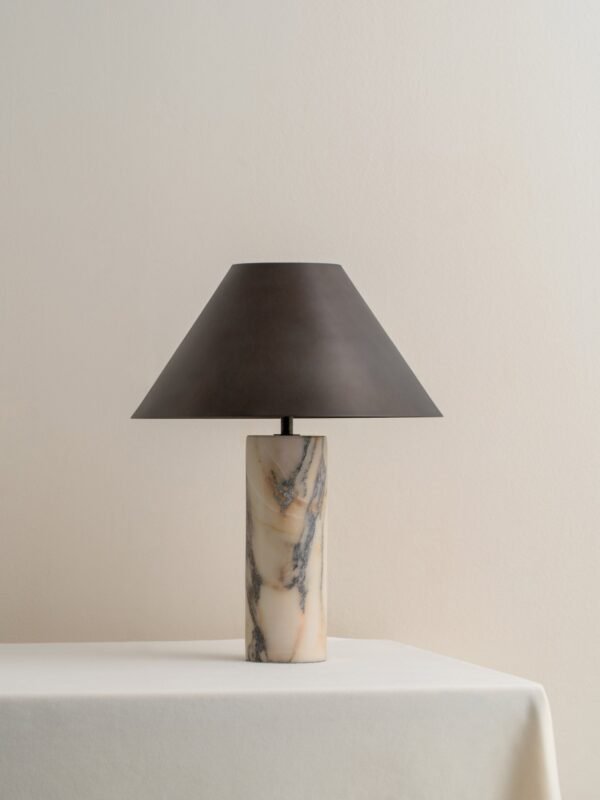 Cline - calacatta viola marble and bronze table lamp - Image 5