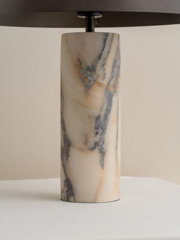 Cline - calacatta viola marble and bronze table lamp - Image 3