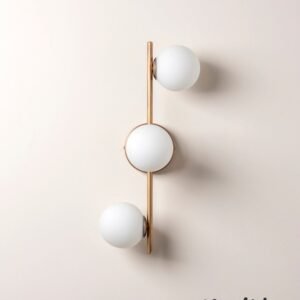 Coro - 3 light aged brass and opal ceiling / wall
