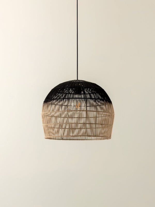 Bilu - black and natural ombre pendant light