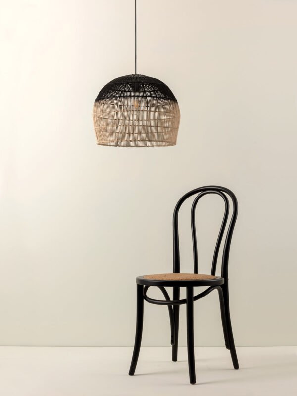 Bilu - black and natural ombre pendant light - Image 3