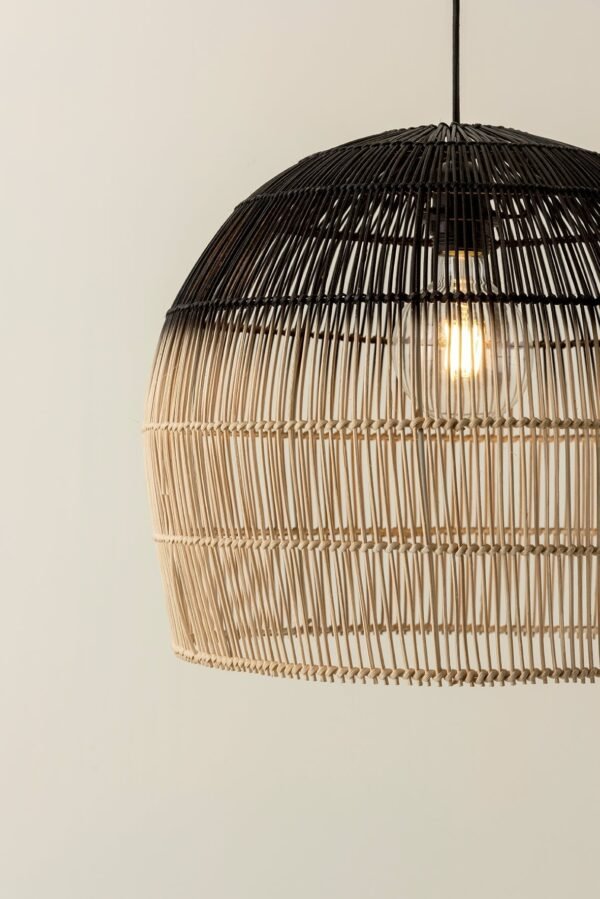 Bilu - black and natural ombre pendant light - Image 4