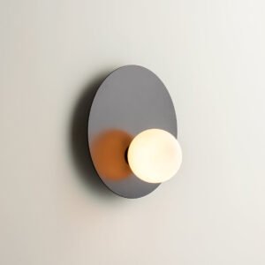 Luna - 1 light matt black wall light