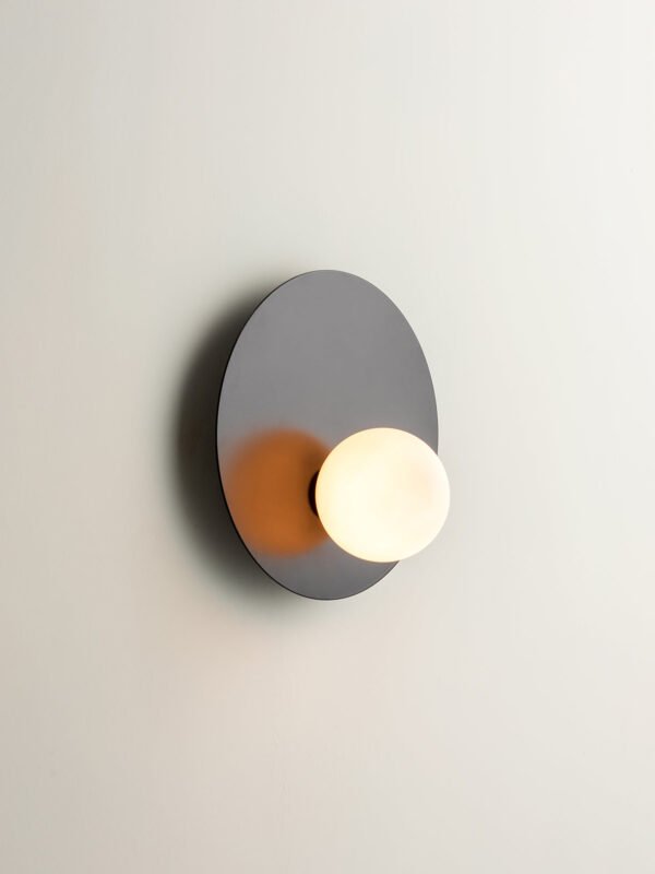 Luna - 1 light matt black wall light