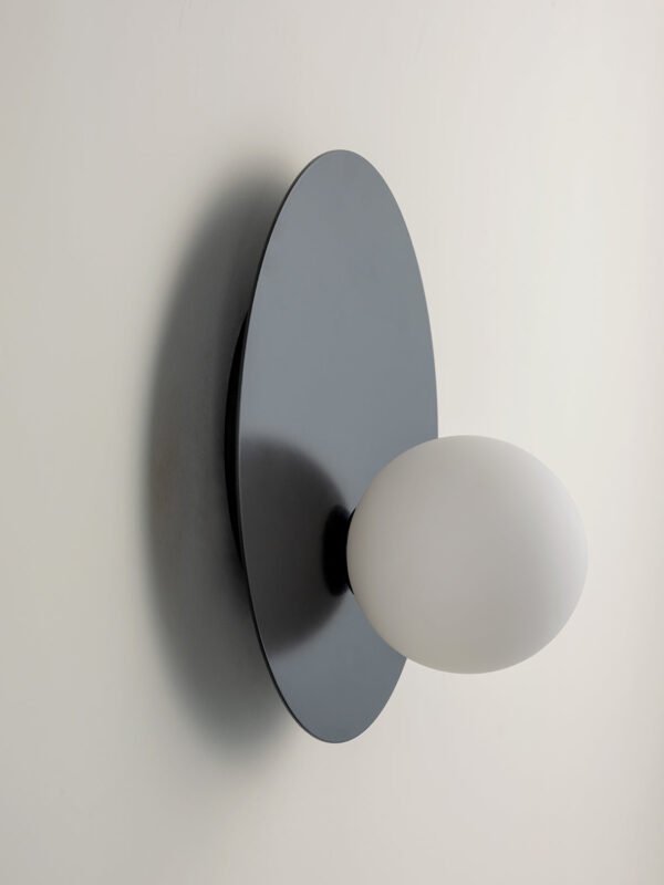 Luna - 1 light matt black wall light - Image 3