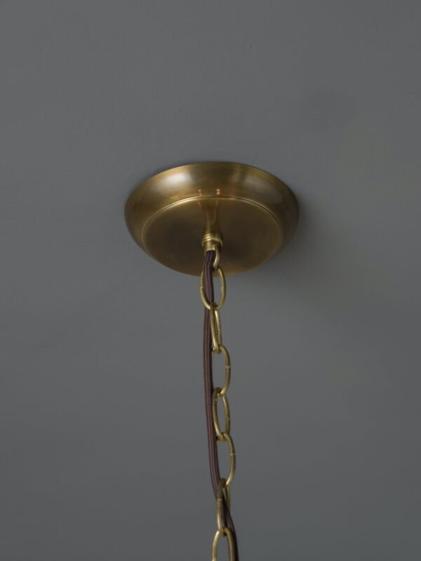 Modena - 6 light aged brass crystal glass chandelier - Image 5