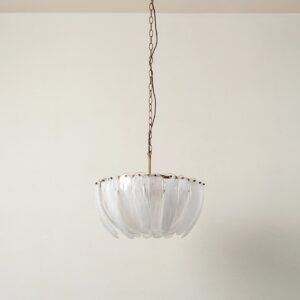 Astera - 4 light alabaster curved glass chandelier