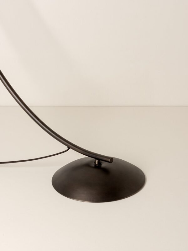 Circo - arc bronze and linen floor lamp - Image 4