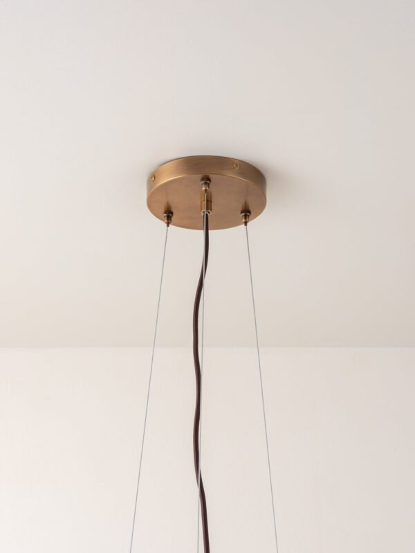 Cloudia - 5 Light large white frosted brass chandelier - Image 3