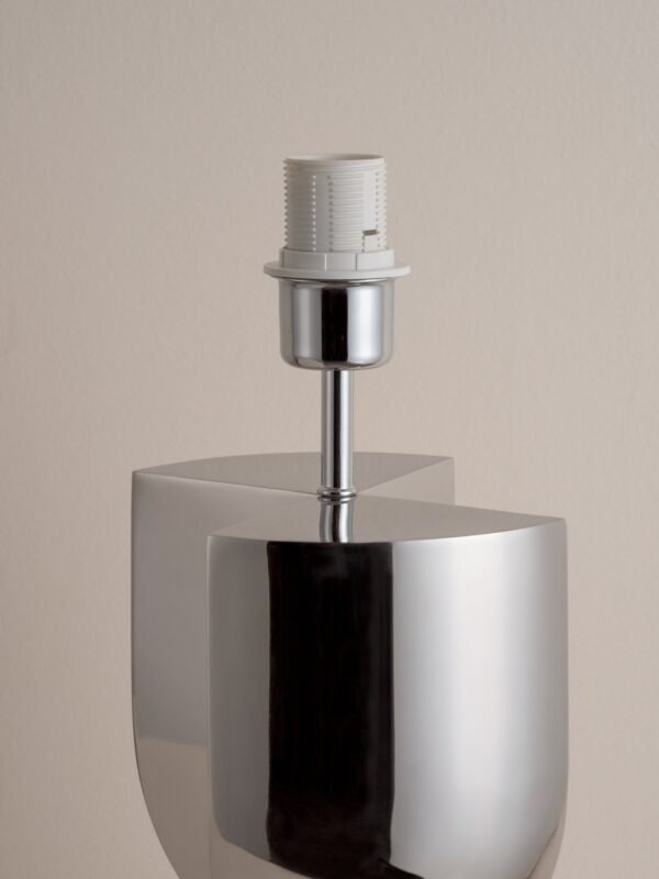 Editions chrome lamp with + plaster shade - Image 4
