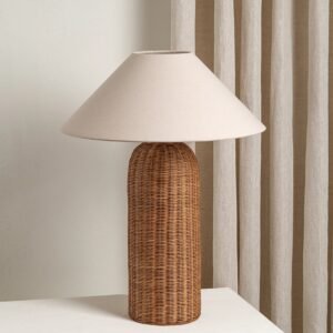 Ensia - extra large rattan table lamp