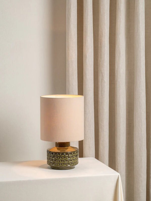 Filaree - short green glazed ceramic table lamp - Image 3