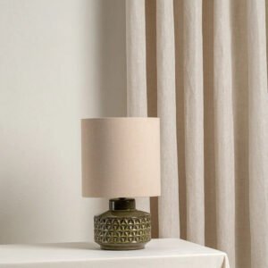 Filaree - short green glazed ceramic table lamp