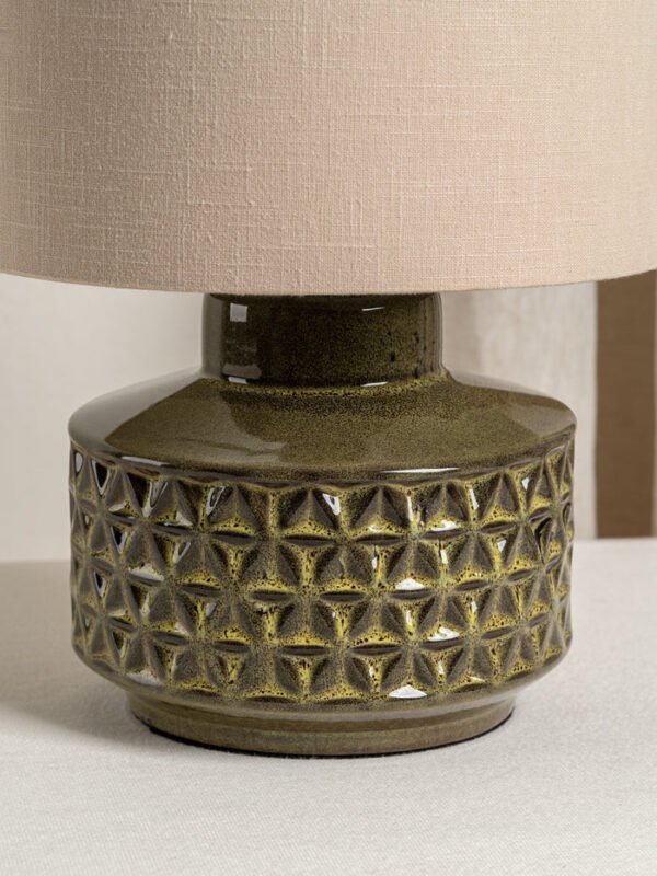 Filaree - short green glazed ceramic table lamp - Image 2