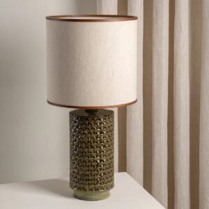 Filaree - tall green glazed ceramic table lamp