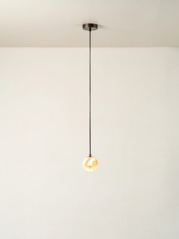 Globa - alabaster glass and bronze ceiling pendant - Image 2