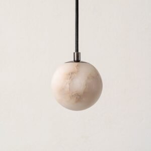 Globa - alabaster glass and bronze ceiling pendant