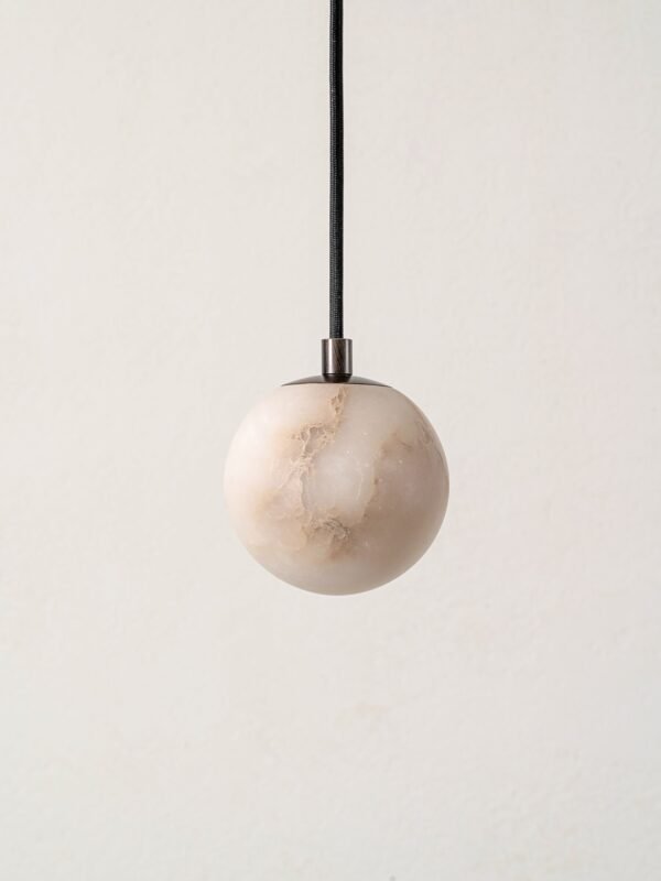 Globa - alabaster glass and bronze ceiling pendant - Image 4