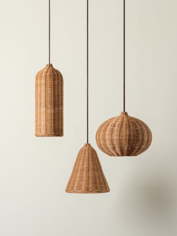 Aditi - 3 light rattan pendant - Image 3