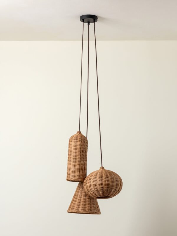 Aditi - 3 light rattan pendant - Image 5