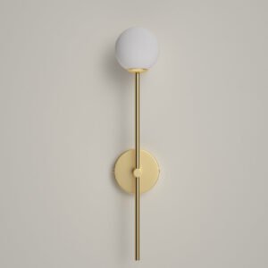 Chelso - brushed brass and opal wall light