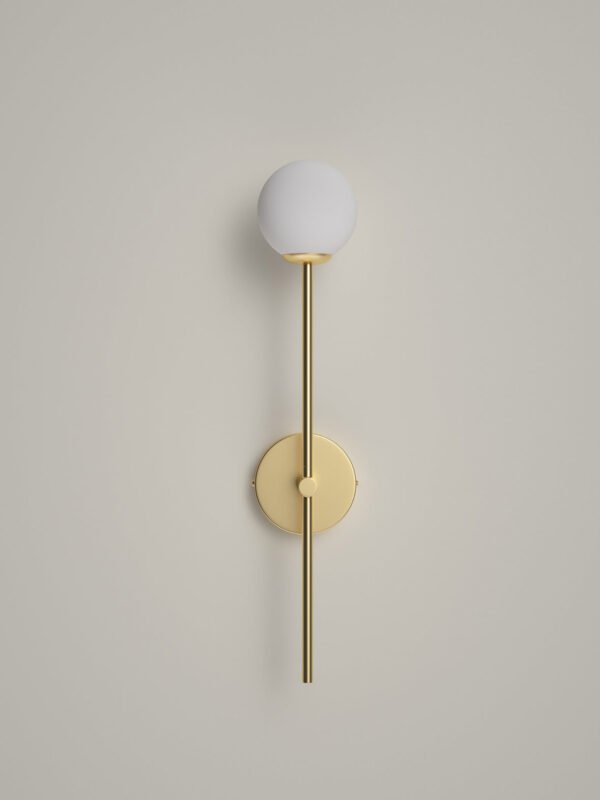 Chelso - brushed brass and opal wall light