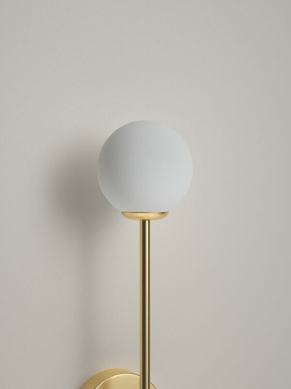 Chelso - brushed brass and opal wall light - Image 6