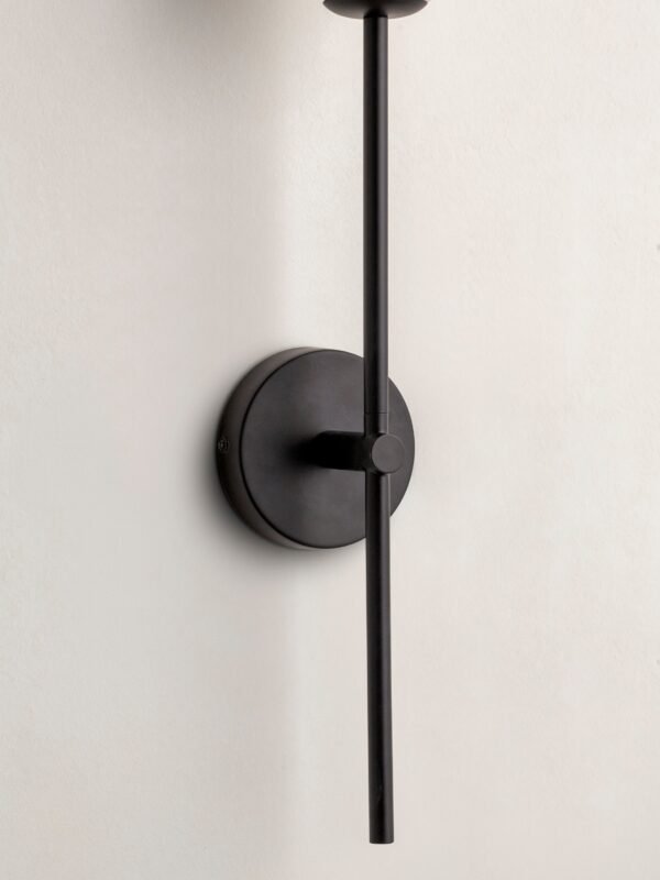 Chelso - matt black and opal wall light - Image 5