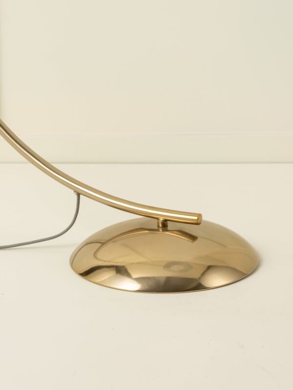 Circo - 1 light arc brass and natural linen floor lamp - Image 4