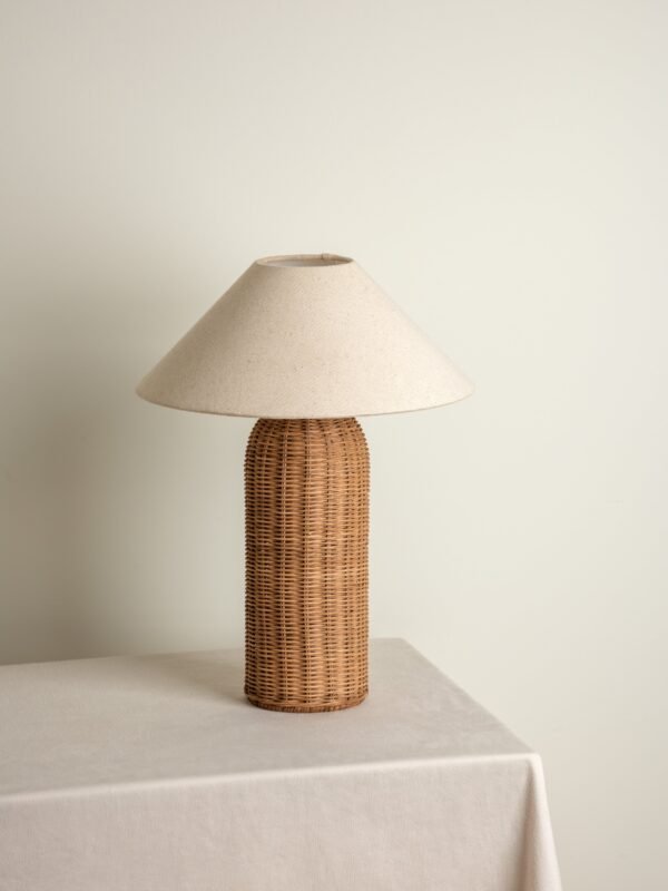 Ensia - tall rattan table lamp - Image 4