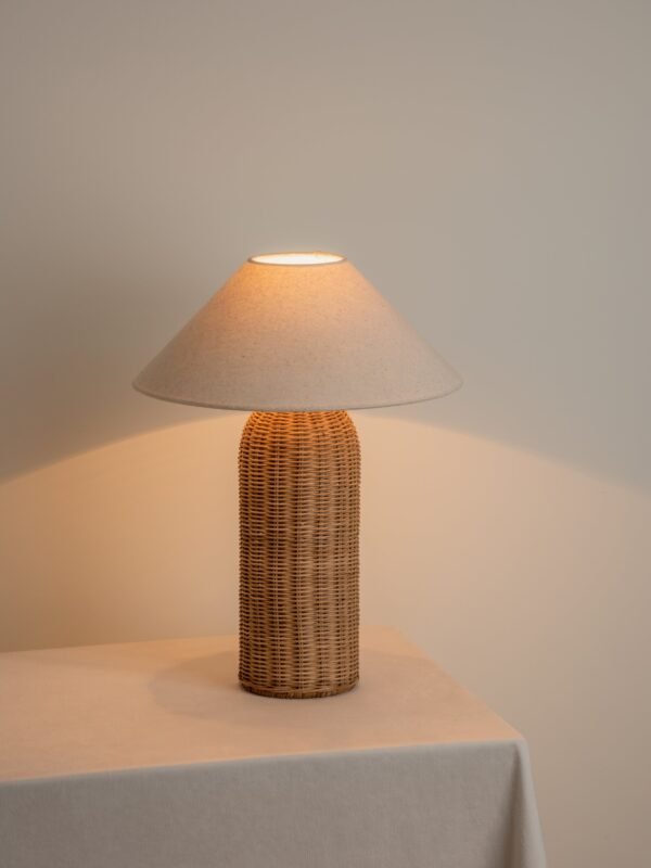 Ensia - tall rattan table lamp - Image 2
