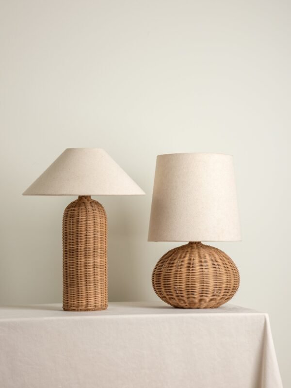 Ensia - tall rattan table lamp - Image 7